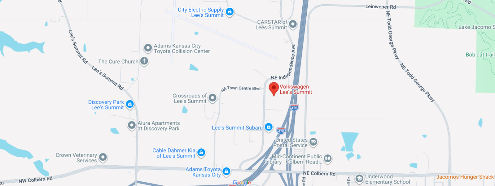 Volkswagen Lee’s Summit location map