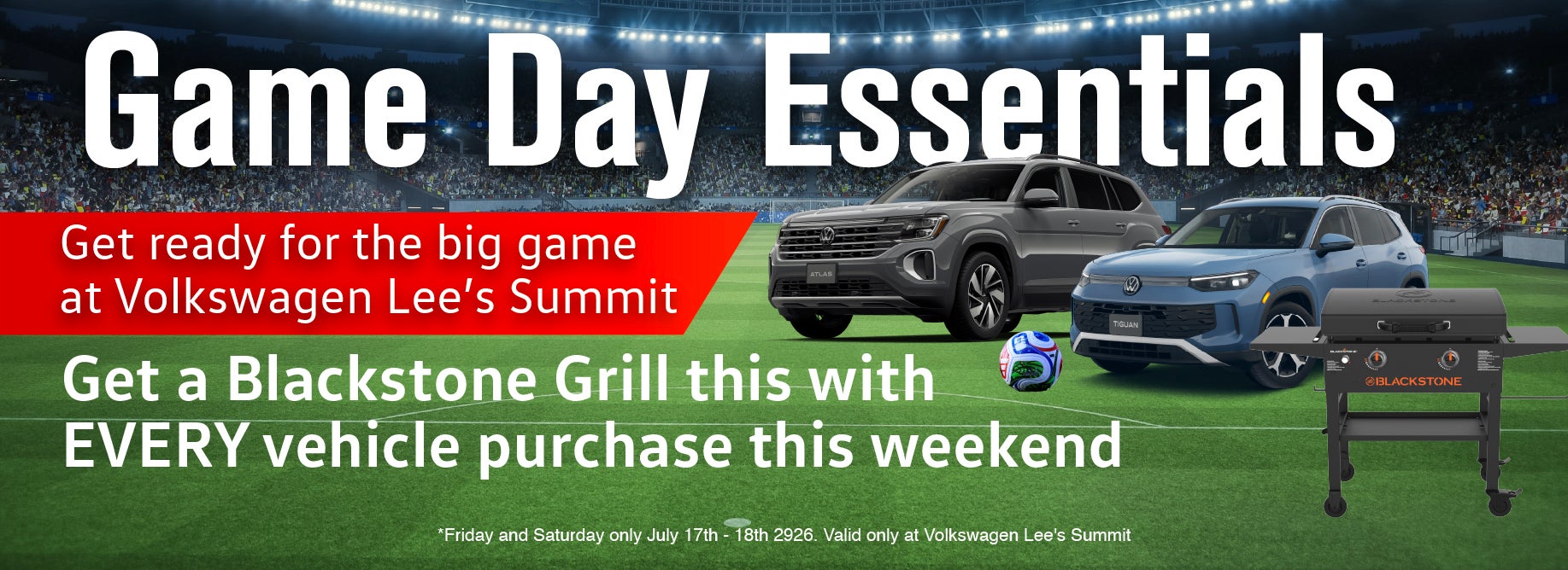 Get a Blackstone Grill with every purchase this weekend 