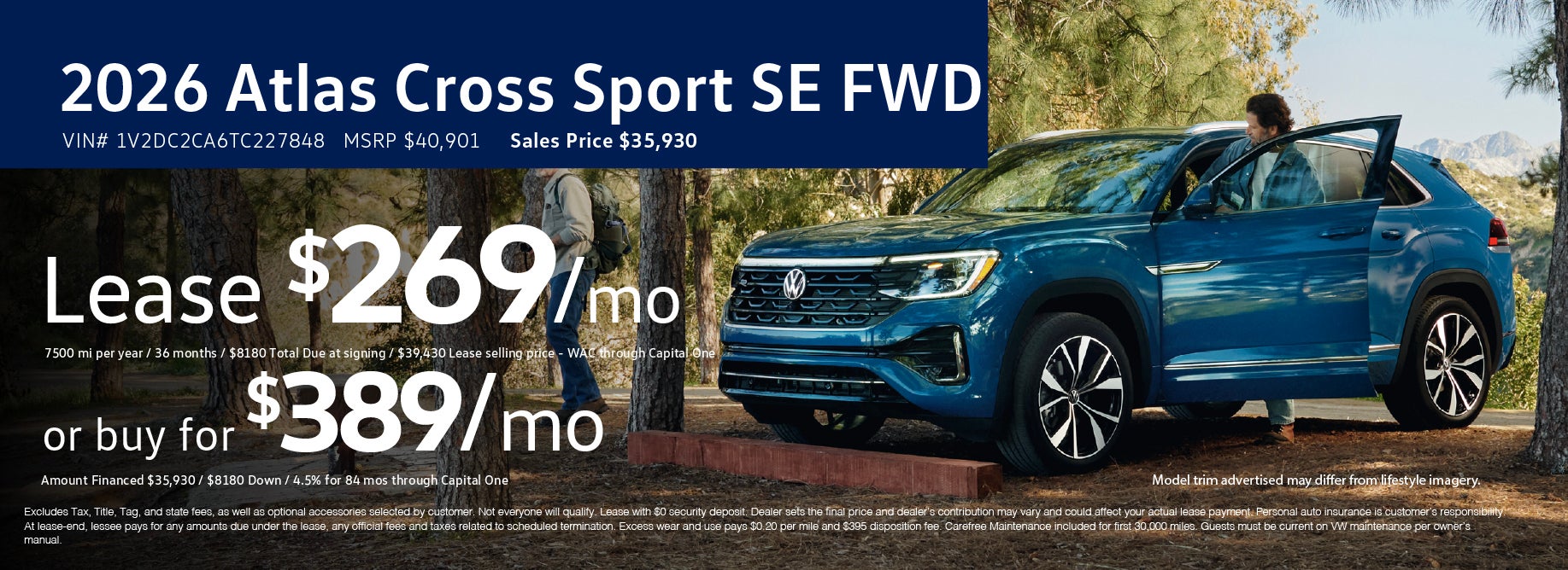 Lease the Atlas Cross Sport from $269/mo