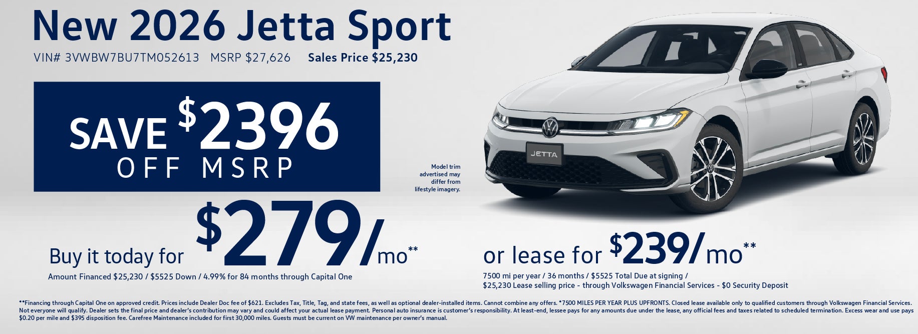 Lease a new Jetta at VW Lee's Summit from $239/mo