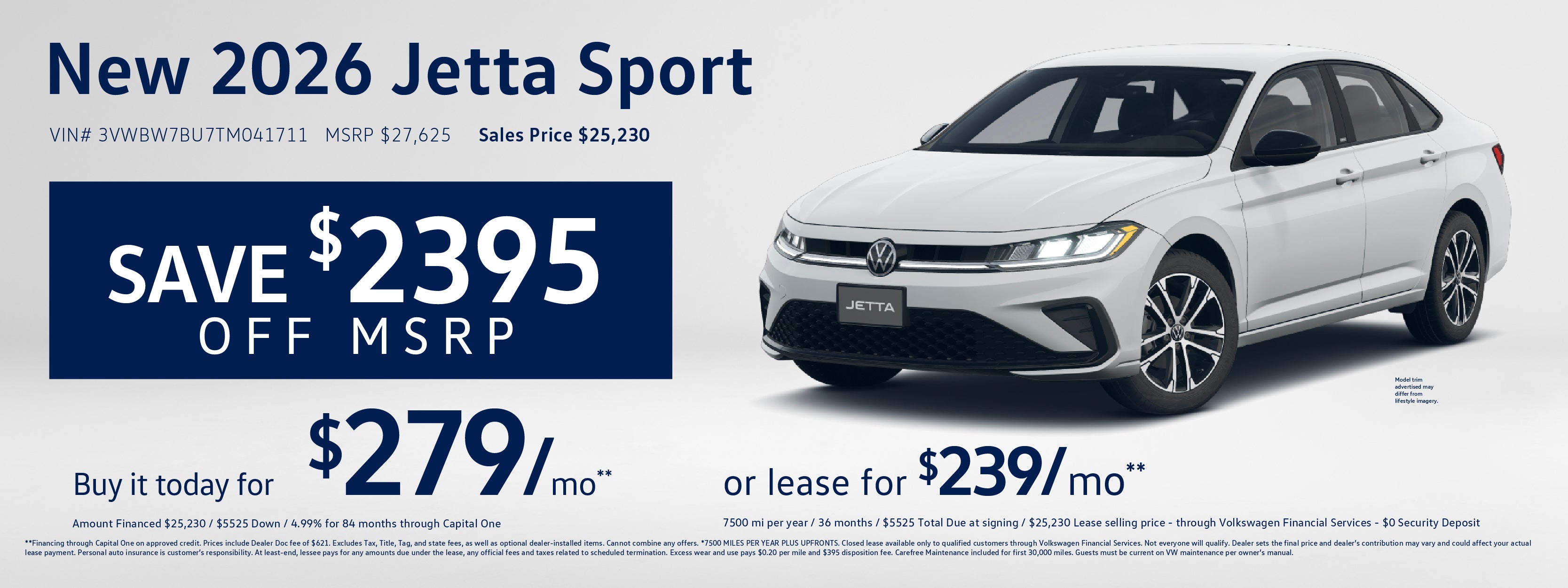 Lease a new Jetta at VW Lee's Summit from $239/mo
