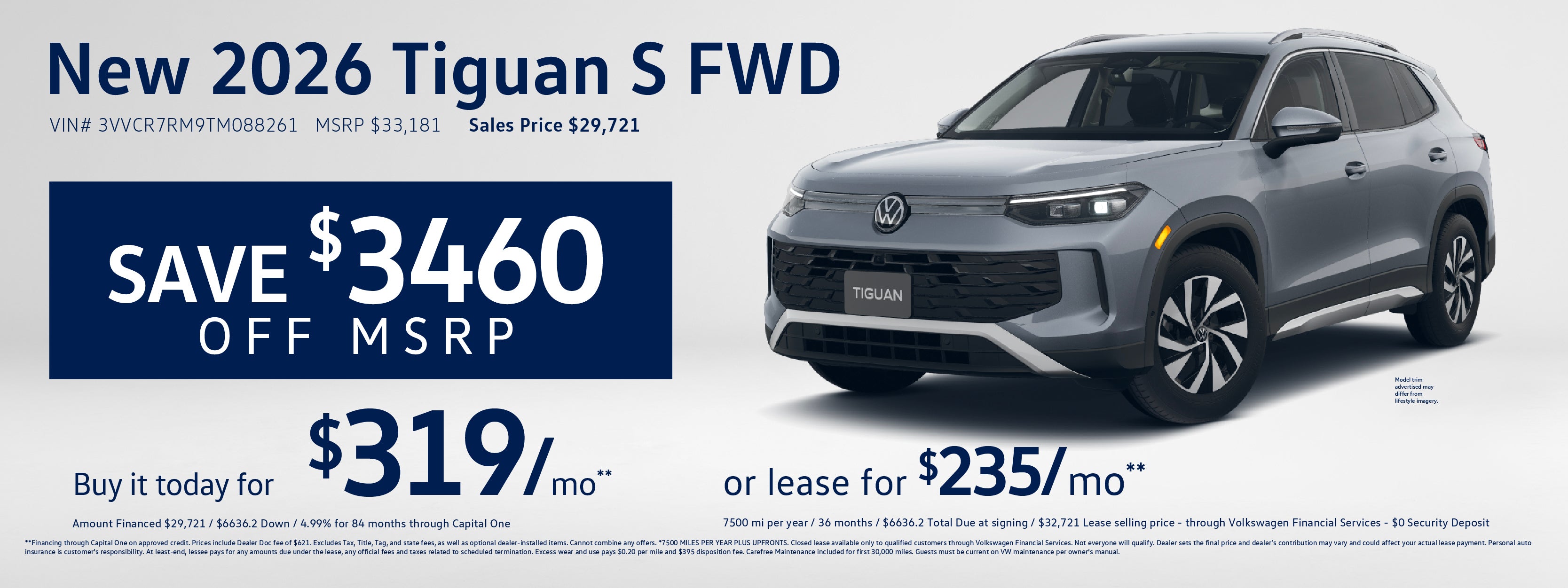Lease a new Tiguan S at VW Lee's Summit from $235/mo